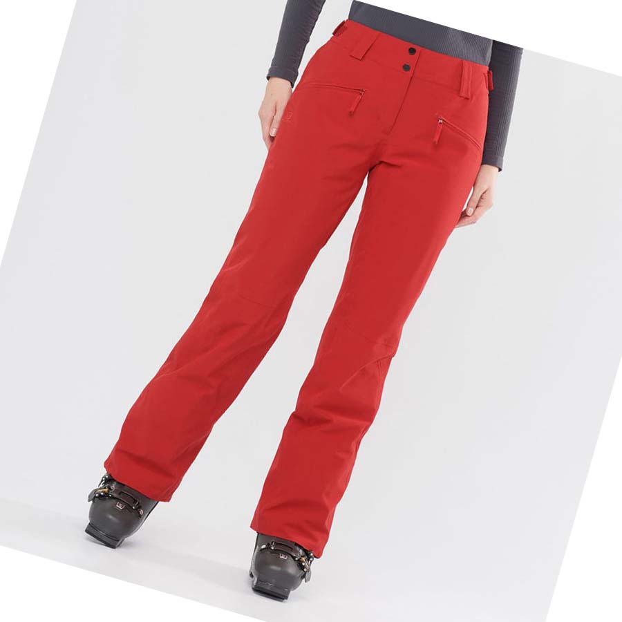 Pantalones De Esquí Salomon EDGE Mujer Rojos | MX 2326RVD